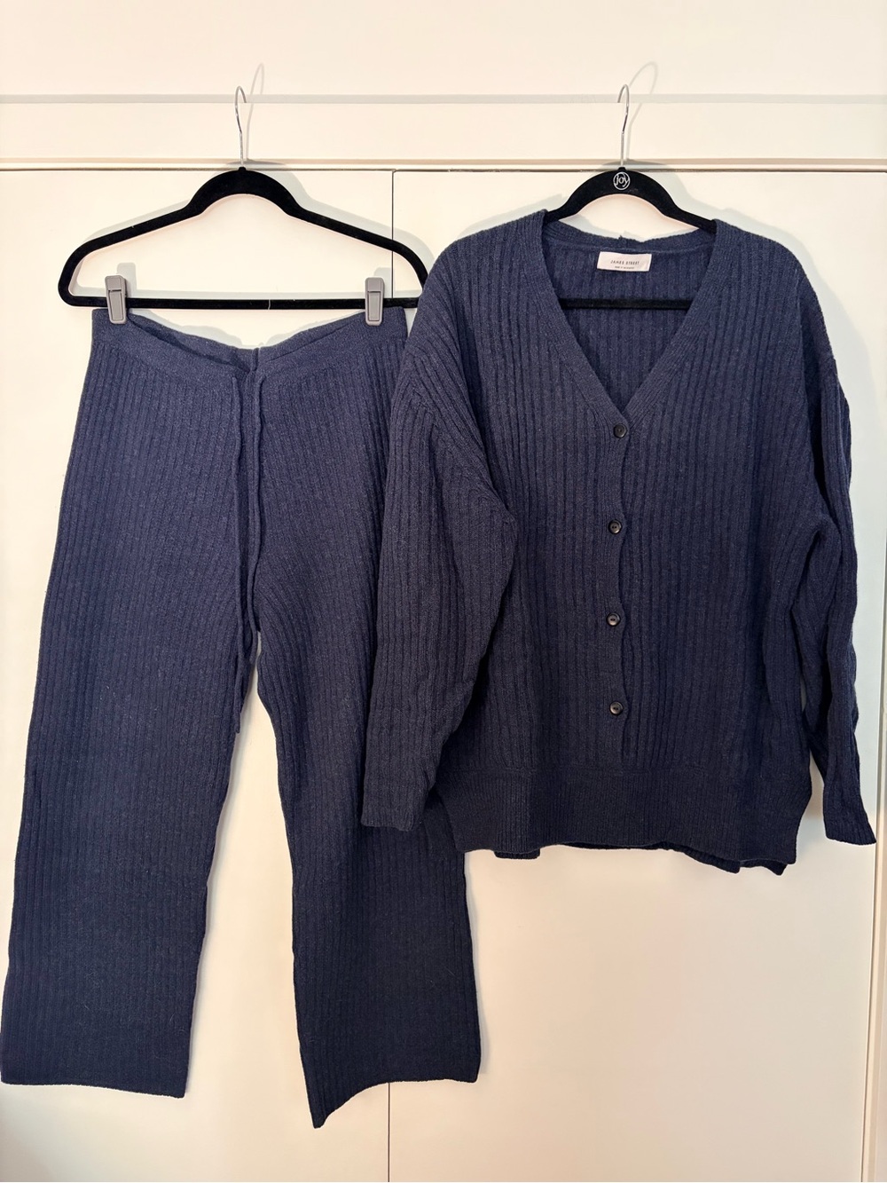 James Street Co AW19 Faux Cardigan and Ribbed Pant Set